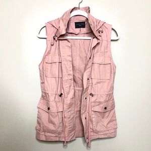 Mauve Anorak Utility Cargo Vest EUC Love Tree